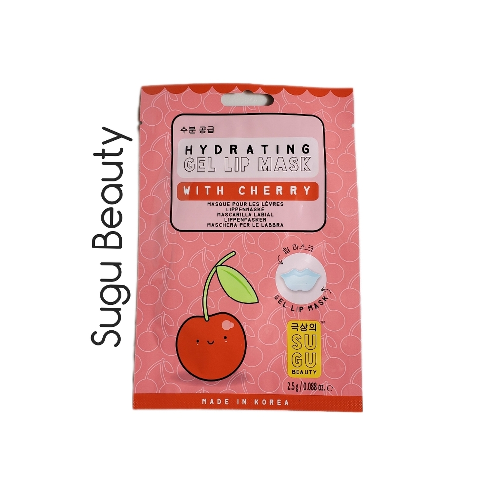 💜 Sugu Beauty Womens Lip Skincare Cherry Gel Lip Hydrating Mask